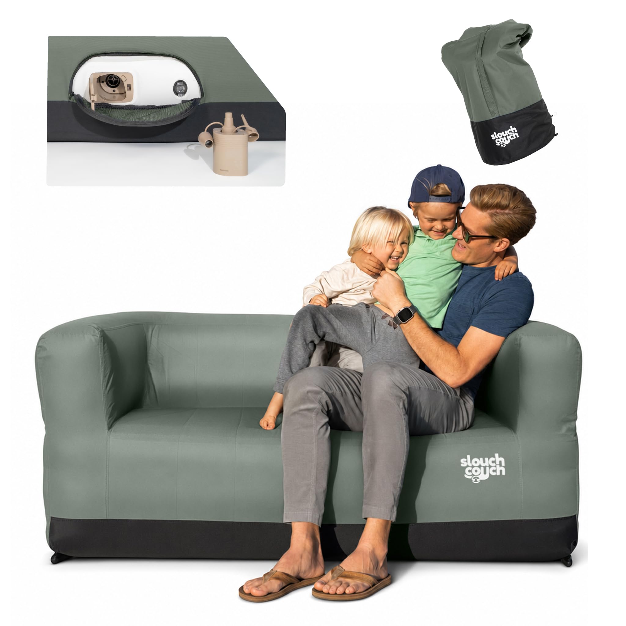 トップス Buffer Couch Surfers size 5 Slouch Couch | Air Sofa with Built-in Pump, Hidden Cup Holders
